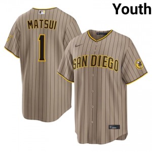 Yuki Matsui #1 San Diego Padres Baseball Jersey | Gameday Youth Sand Embroidery Edition 20519246
